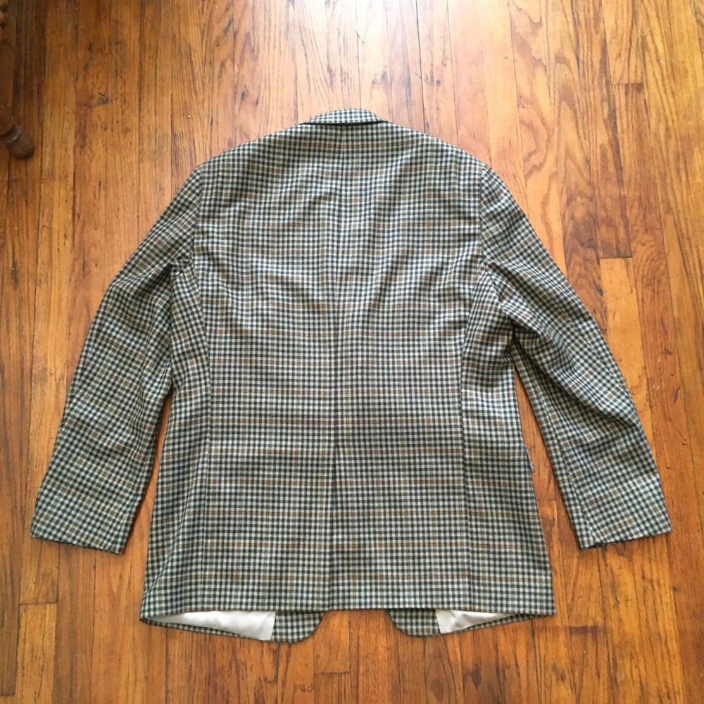 Hart Schaffner Marx Men's Blazer 46L Loro Piana Cashmere Plaid Checked USA Made - Picture 13 of 14